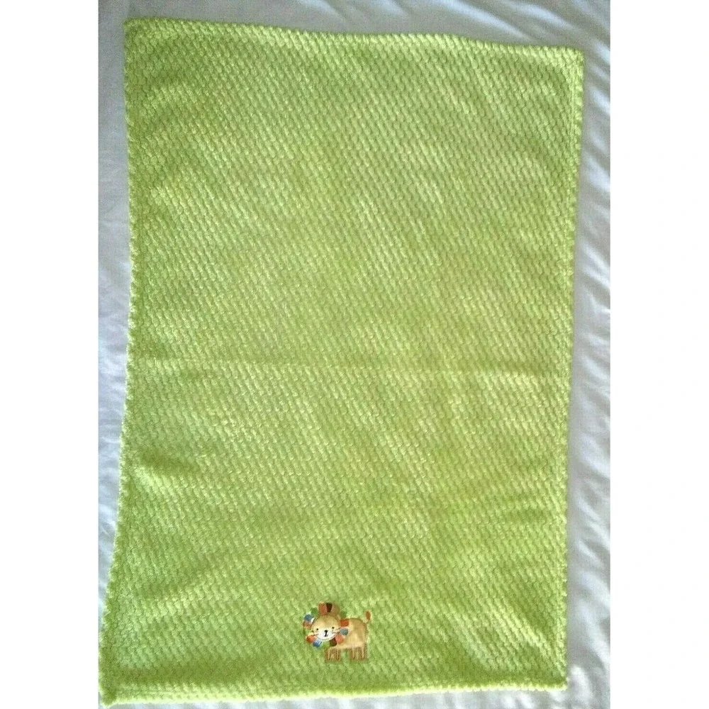 Green LION Baby Blanket Soft 30x40 Jungle Safari Lovey‎ Boy Flawless Unbranded